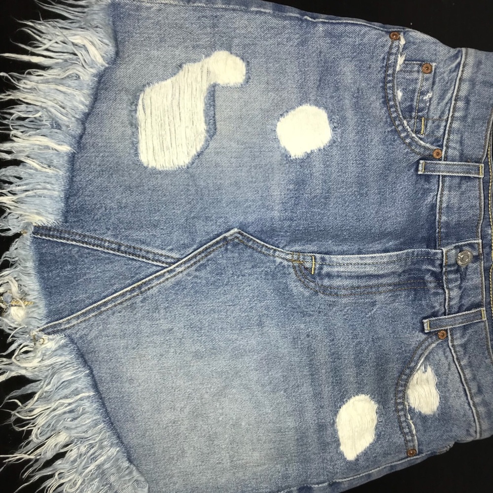 Denim skirt light wash